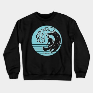 Blue Surfer Logo Crewneck Sweatshirt